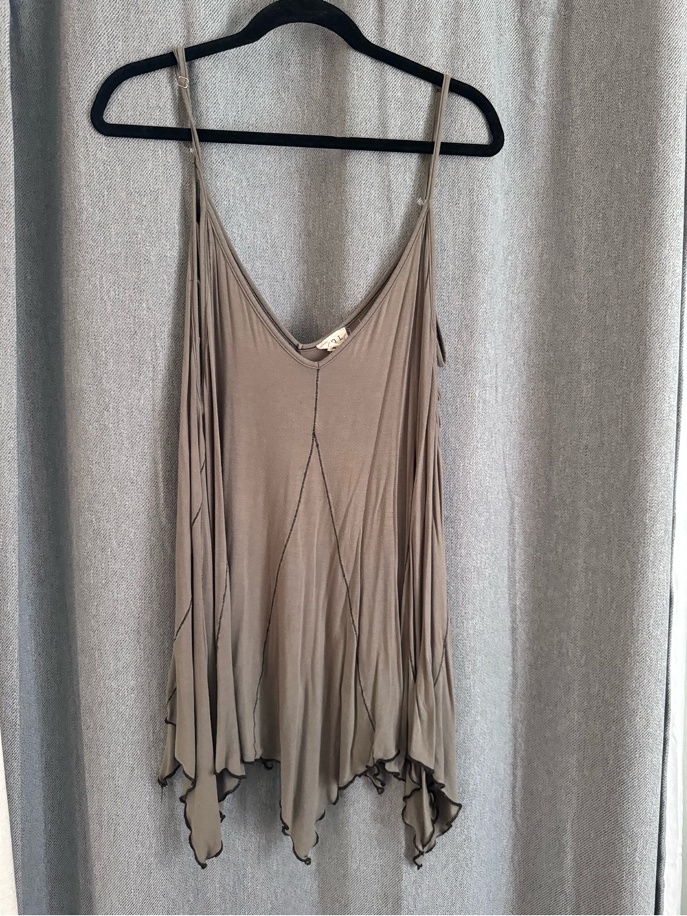 POL Taupe Handkerchief Hem Camisole